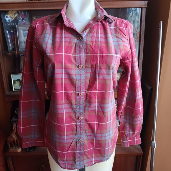 Medium Vintage 1980's Country Womens Plaid Button-Up Shirt Henry Grethel - Picture 2 of 9
